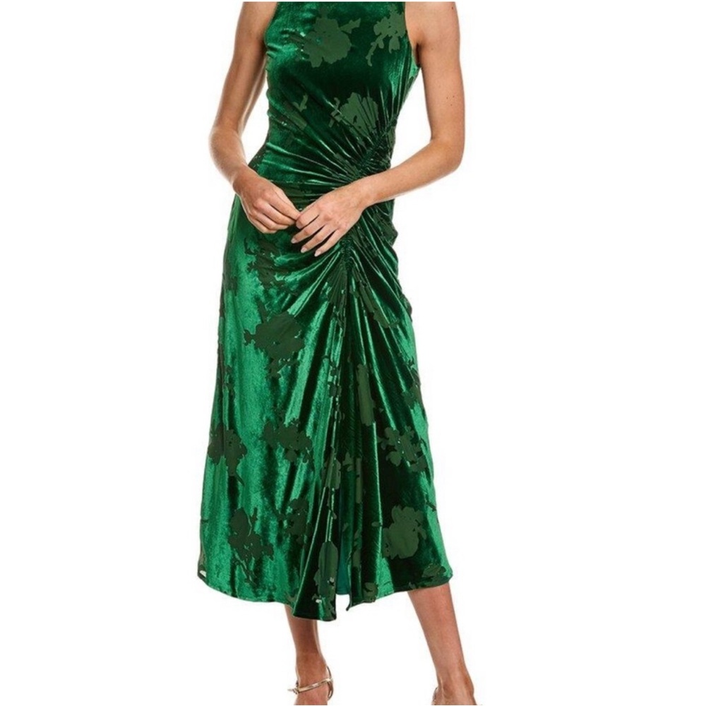 Elegant Green Sleeveless Dress - Picture 3 of 7